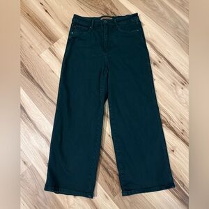 Judy Blue Dark Green wide leg cropped Jeans
